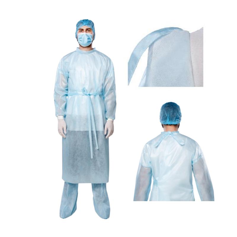 Халат хірургічний Комфорт, р. ХХL(58-60), д.130см, СМС 35 г/м2, посилений поглиналючими дихаючими зонами - робоча (передня) , стер., одн. вик.,ТМ «АХІЛЛ»